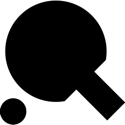 Table Tennis Racket And Ball Vector Svg Icon Svg Repo