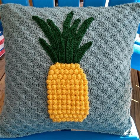 Crochet Pineapple Pillow Pineapple Crochet Made Throw Pillows Toss