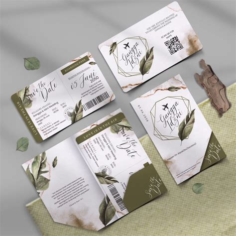 Jual Undangan Pernikahan Amplop Aesthetic Wedding Invitation Kekinian