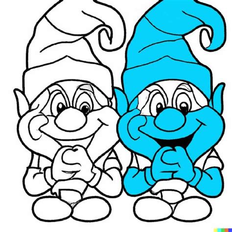 Desenhos De M Scara Do Smurf Para Imprimir E Colorir Pintar