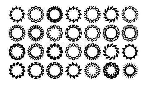 Modern Abstract Sun Solar Panel Circle Logo Design Stock Illustration