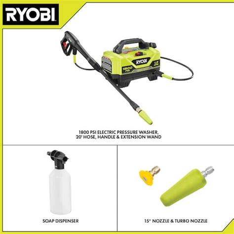 Ryobi Psi Gpm Cold Water Corded Electric Pressure Washer Ry