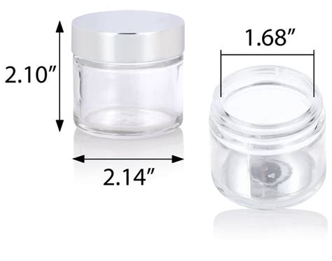 2 Oz Clear Glass Straight Sided Jars