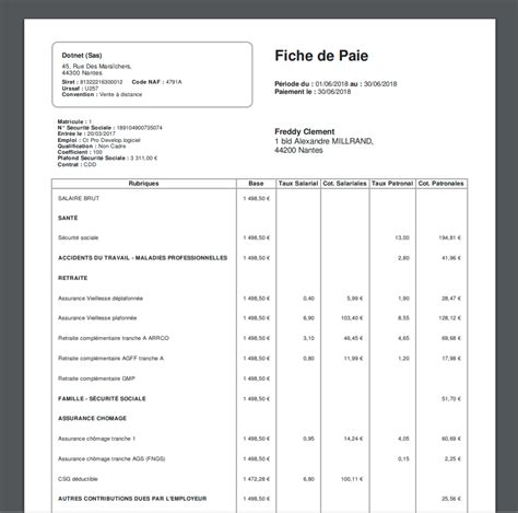 Modele De Bulletin De Paie Gratuit Teksural