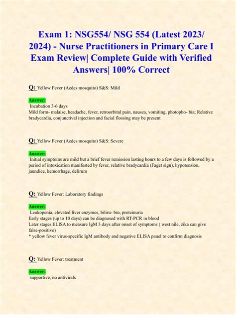 Exam 1 NSG554 NSG 554 Latest 2023 2024 Nurse Practitioners In