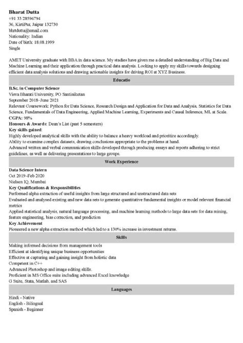 Resume For Freshers How To Make Objective And Sample