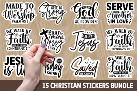 Christian Sticker Bundle Graphic By Buysvgbundles · Creative Fabrica