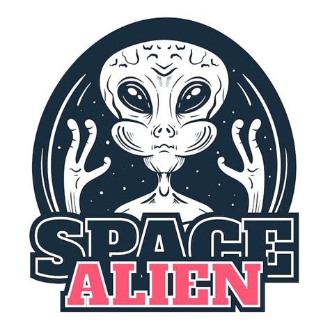 Premium Vector Space Astronaut Spaceman Alien Ufo Logo Badge Isolated