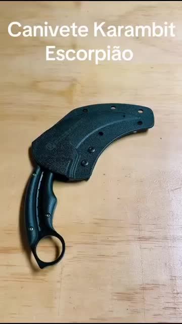 Canivete Karambit Preto Escorpi O Full Tang Bainha Pol Mero