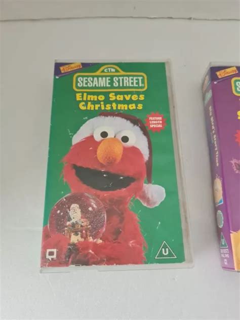 Sesame Street Vhs Tapes Disney Elmo Saves Christmas And Big Birds