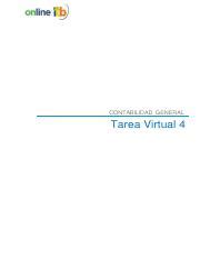 Tarea Virtual 4 Unidad 3 Pdf CONTABILIDAD GENERAL Tarea Virtual 4