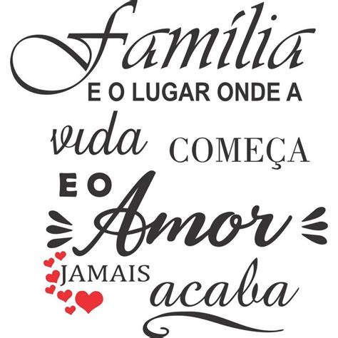 Adesivo Decorativo De Parede Frase Família E O Amor Submarino