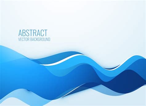 Elegante Fondo Abstracto Azul Ondulado Vector Gratis