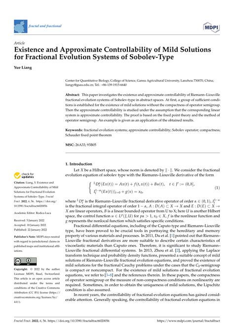 Pdf Existence And Approximate Controllability Of Mild Solutions For