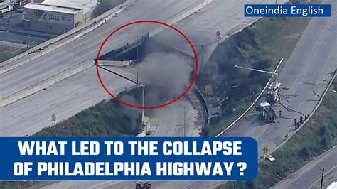 Viral Video Us Highway In Philadelphia Collapses After Tanker Truck