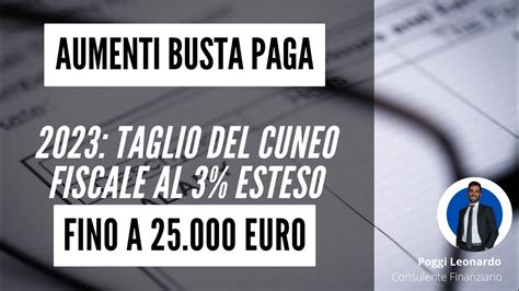 Aumenti Busta Paga Nel Taglio Del Cuneo Fiscale Al Esteso Fino