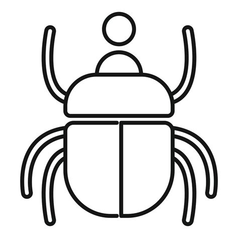 Scarab Beetle Bug Icon Outline Style 14655468 Vector Art At Vecteezy