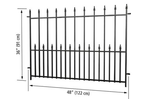 Dig Free Fencing Victoria 4 Ft Wide Metal Fence Panel Peak Products Canada