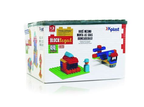 Brinquedo Para Montar Block Legal 44 Peças XPlast Brinquedos de