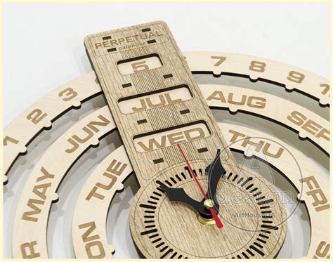 Perpetual Calendar Calendar Laser Cut Vector Plan Perpetual Etsy