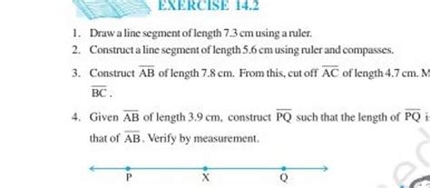 Draw A Line Segment Of Length Cm Using A Nuler Construct A Lin