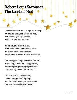 Poem: The Land of Nod by Lessons with Laila | TPT