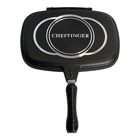 Cheffinger Dubbele Grillpan 28 32 36cm Zwart Webshop Outlet Nl