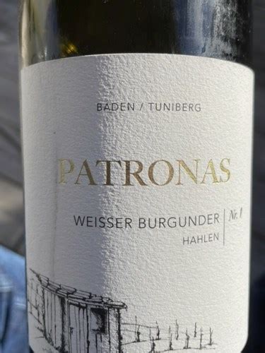 Weingut Kilian Hunn Patronas Weisser Burgunder Vivino US