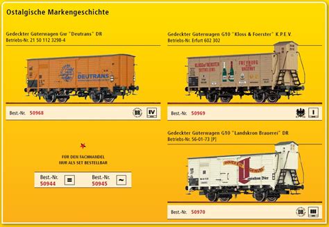 Brawa 50944 DR gedeckte Güterwagen Set 3tlg DC