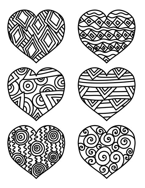 Printable Heart Coloring Pages