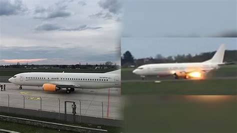 Arsenal Women Plane Carrying Arsenal Women Bursts Into Flame On Runway