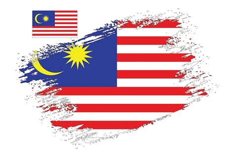 Premium Vector Brush Design Malaysia Flag Vector