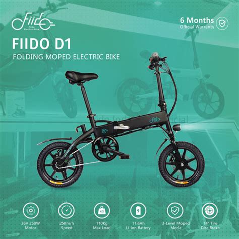 Jual Fiido D1 Foldable E BIKE Hybrid Smart Bicycle 11 6AH Sepeda