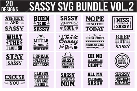 Premium Vector Sassy Svg Bundle Vol 2