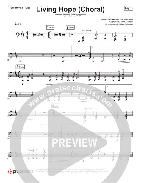 Living Hope Choral Anthem Satb Trombone Tuba Sheet Music Pdf Phil