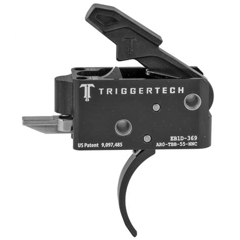 TriggerTech AR 15 Black Combat Curved Trigger RH 4Shooters