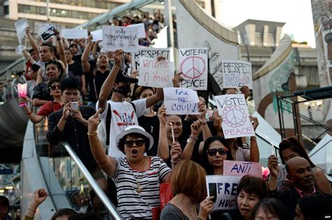 In Pictures Protests Against Thailand Coup Bbc News