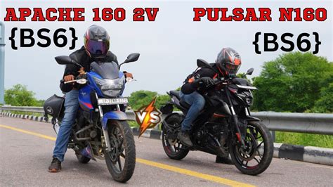 Bajaj Pulsar N Bs Vs Tvs Apache V Bs Drag Race Youtube