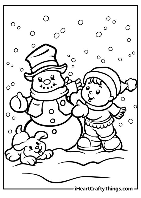 Free Snow Girl Coloring Pages