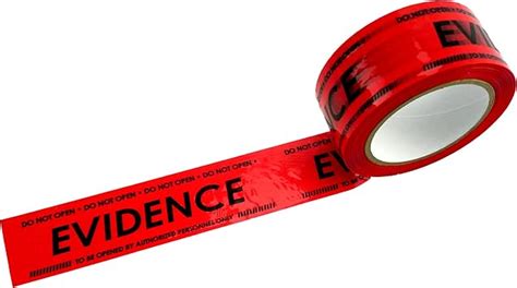 Crime Scene Red Evidence Box Sealing Tape Uk Office Products