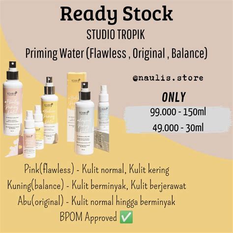 Jual Studio Tropik Priming Water Flawless Original Balance