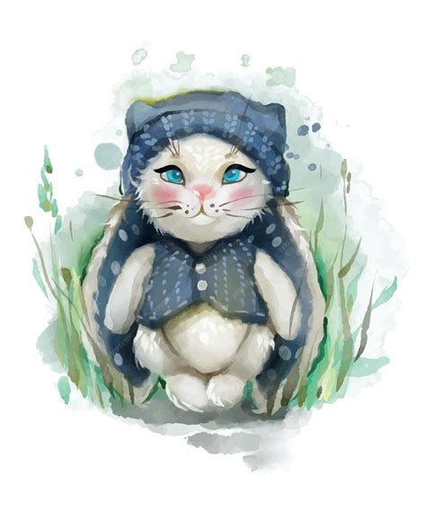 Premium Vector | Watercolor rabbit