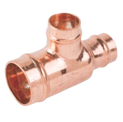 Midbrass Copper Solder Ring Reducing Tee 3 4 X 1 2 X 1 2 Screwfix