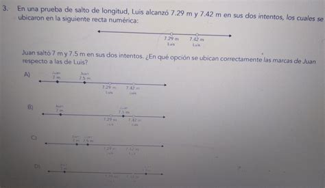 Solved 3 En una prueba de salto de longitud Luis alcanzó 7 29 m y 7