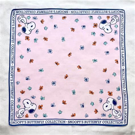 Vintage Snoopy Handkerchief Etsy