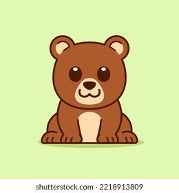 Cute Bear Sitting Down Illustration Stock Vector Royalty Free