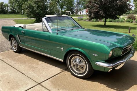 For Sale 1965 Ford Mustang Convertible Green 289ci V8 3 Speed Auto