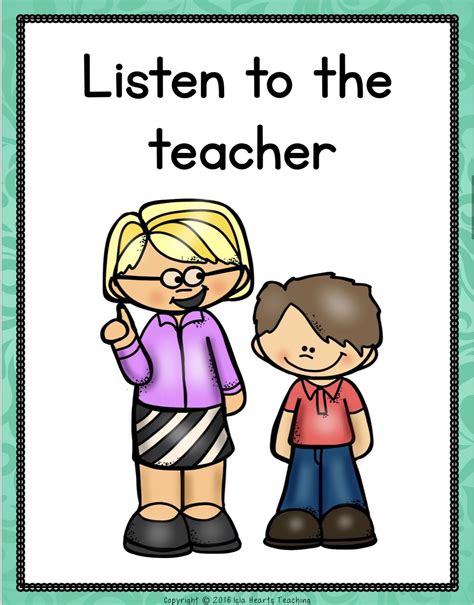 Pin By Jamie Petetson On Preschool Print In Classroom Rules