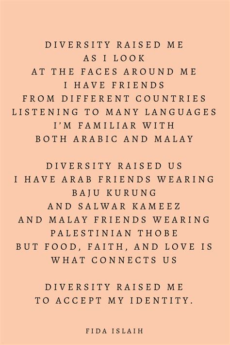 Diversity Raised Me A Culture Poem By Fida Islaih