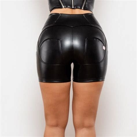 Faux Leather Shorts Etsy